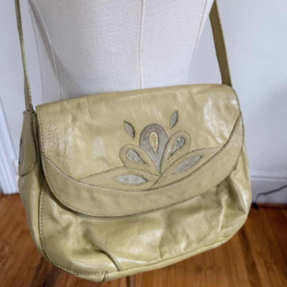 RADLEY LONDON Pale Yellow Leather Crossbody Bag